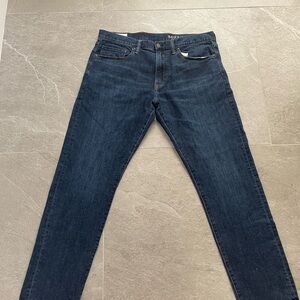 Gap 1969 Dark Wash Slim Straight Soft Wear Denim Jeans Men's 36 X 32
